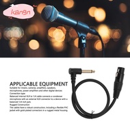 KANGN Balanced XLR Female to 1/4in Male 90 Degree Right Angle Cable, Plug and Play 0.5m/1.6ft 3Pin X