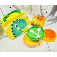 1 SET Hamburger Lunch Box Kid Bento Box WITH Insulated Lunch Bag Thermal Lunch Bag