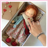 Knitted Dolls with Long Hair Cute Girls Plush Doll Stuffed Toy 12 Handmade Waldorf Doll Soft Knitted