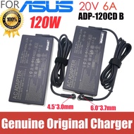Original 20V 6A 120W 4.5*3.0mm 6.0*3.7mm AC Adapter Charger For ASUS A17-120P2A ADP-120CD B PA-1121-