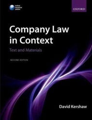Company Law in Context : Text and materials by David Kershaw (UK edition, paperback)