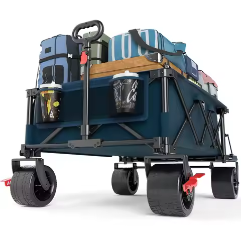 600L Beast Wagon 26 W Extra Wide All Terrain Folding w/Big Wheels Cargo Net Tailgate 26 W and 55.25 