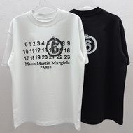 Maison Margiela MM6 Round Neck Short-Sleeved T-Shirt Letter Number Direct Injection Graffiti T-Shirt