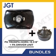 BUNDLE: 1pc PA Horn TROMPA 15x8" + 1pc PA Driver Unit Speaker SET