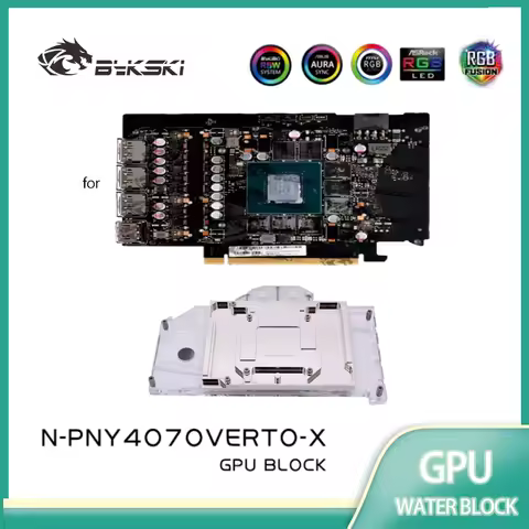 Bykski N-PNY4070VERTO-X GPU Block Use for PNY RTX 4070 XLR8/4070TI OC Graphics Video Card Water Cool