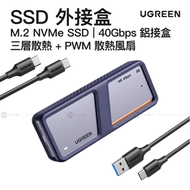 40Gbps M.2 NVMe SSD 外接盒 帶 PWM 散熱風扇 USB4 Thunderbolt 4 三層散熱 支援 4TB | CM642 15976