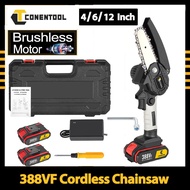 Conentool 4/6/12 Inch Brushless motor Chainsaw Cordless Wood Pruning Cutter Chainsaw Gergaji Elektrik Mesin Potong Pokok
