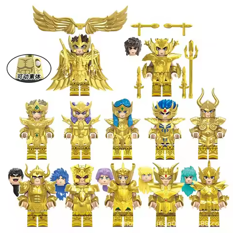 Gold Saints 12 constellations Figures Assemble Toys Creeper for Kids Educational Toys Toys for boys 
