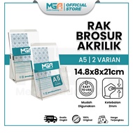 A5 Portrait 2mm Acrylic Brochure Rack Brochure Stand - Acrylic Brochure Display Stand - Desk