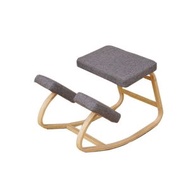 ONE - 電腦椅脊柱矯正矯姿椅跪椅人體工學設計(灰色麻布，無背椅，搖搖椅)