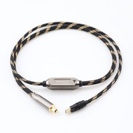 Type-c轉光纖optical 數位解碼線【M163】手機type-c 安卓 單晶銅