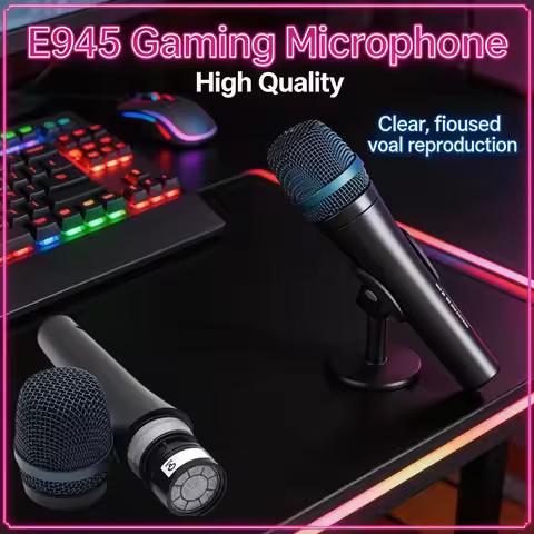 Professional E945 Dynamic Vocal Microphone Super Cardioid Metal Body Mic for Live Performance KTV St