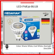[SIRIM] Megaman PAR30 LED Bulb 20W/35W E27 3000k 4000k 6500k Spotlight Replacement Bulb 4 Eye Replac