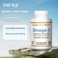 Ready Stock California Gold Nutrition Omega-3 CGN Fish Oil Omega 240/100 Capsules-tk