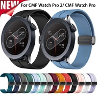 Silicone Magnetic Folding Buckle Band Compatible for CMF Watch Pro 2/ Pro 3CMF Watch Pro Sports Watc