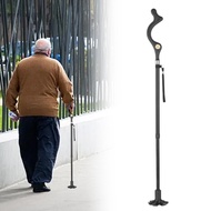 【Cyanfire】Collapsible Telescopic Folding Cane Elder Cane LED Walking Trusty Sticks Elder Crutches Fo