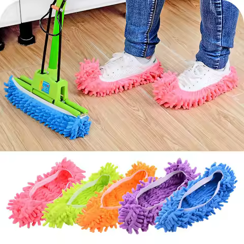 1PC Multifunction Floor Dust Cleaning Slippers Shoes Lazy Mopping Shoes Home Bathroom Floor Cleaning