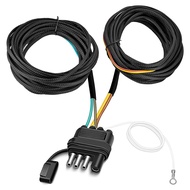 (BVWG) 26FT Trailer Wiring Harness Kit 4 Pin 5 Wire Trailer Wiring Harness Boat Trailer Wiring Harne