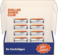 Dollar Shave Club | 4 Blade Razor Refills (8 Pack) | Swift Rinse Blades for Longer and Thicker Hair