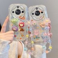 Casing Honor X9b Casing Honor X50 Casing Compatible with Honor Transparent Cute Cartoon Cream Edge S