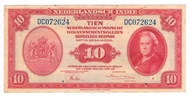 Uang antik kuno Nederlandsch-Indie 1943 10 Gulden asli original