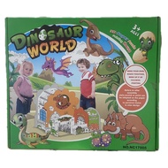 DINOSAUR 3D PAPER PUZZLE PAINTING HOUSE Coloring 3D Diy Toys Developmental Skill Development