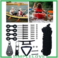 [Simple] Kayak Boat Anchor Trolley Included 30 Feet of Rope Screws and Nuts Cleat