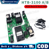 PCB Board NetLINK HTB-3100 A/B Fiber Optic Optical Media Converter