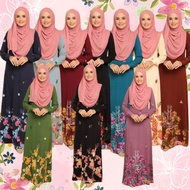 Jubah Julia Ironless Material Mosscrepe. Dress Muslimah Ironless. Jubah Muslimah Tanpa Gosok Cantik 