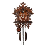 Vintage Black Forest Cuckoo Time Clock Wooden Board Handicraft Clock Bar Cafe Wiggler