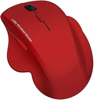 JUSHZ Wireless Mouse Computer Mouse for Laptop Usb Gaming Ergonomic Mice Pointing Device Photoelectric USB 2.4G Adjustable DPI Gift (113X80X48mm,red)