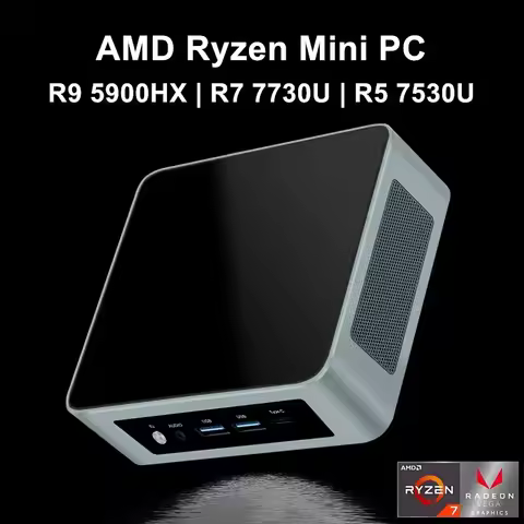 Topton Cheap AMD Gaming Mini PC Ryzen 9 5900HX R7 7730U R5 7530U 2xDDR4 NVMe 2xLAN Windows 11 Pro De