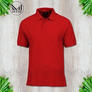 Red Plain Polo t shirt "100% Premium fabric unisex polo shirt baju kolar t shirt lelaki perempuan (Ready Stock)