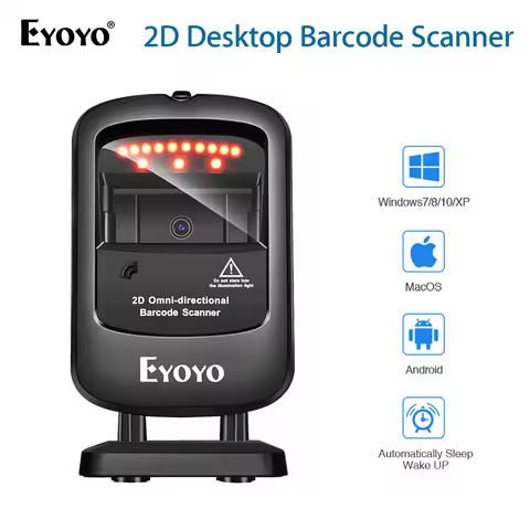 Eyoyo Scanner EY-2200 Desktop Barcode Scanner USB Wired QR code scanner Barcode Reader Platform Scan