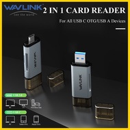 Wavlink SD Card Reader 2 in 1 USB C+USB3.0 Micro SD Memory Card/Card Reader/Dual Adapter Plug and Pl