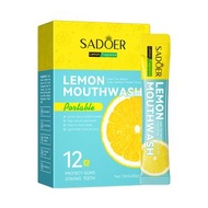 SADOER - 便攜漱口水 [(20條獨立包裝 - 檸檬味)去除口氣 護理牙齒 旅行露營隨身攜帶便利