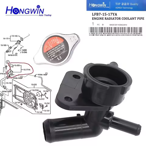 LFB7-15-17Y New Radiator Filler Neck W/Cap For Mazda 5 6 2.3L L4 2006-2010 LFB7-15-17YA LFB71517YA L
