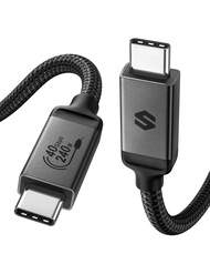 Silkland USB 4 Cable for Thunderbolt 4 Cable 40 Gbps 240W Fast Charging 1FT, 8K@60Hz 5K@60Hz 4K@144H
