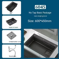 Kitchen Nano Sink Basin Vegetable Washing Basin Kitchen Sta Good Sale For SG inless Steel Sink Kitchen Nano 304 Stainless Steel Thickened Handmade Flying Rain Waterfall Large Single Sink HouD Deliver  厨房水槽