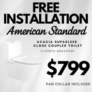 FREE INSTALLATION Vortex Flush American Standard Toilet Bowl Water Closet 100% Authentic Pan Collar included