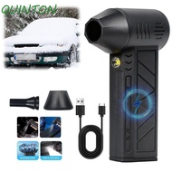 QUINTON Portable Power Fan, 3 Gear Turbo Power Display Electric Air Duster, Violent Fan LED Light Br
