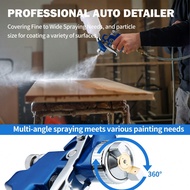 Air Spray Gun Set Sky Blue 827+H2000 With 1.4mm, 1.7mm, 2.0mm, 0.8mm Nozzle Sizes Paint Spray Gun Se