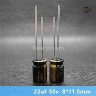 5PCS 22uF 50v copper foot audio capacitor 8*11.5mm