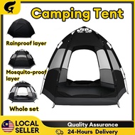 WTHB 2.4m*2.4m Khemah Camping Tent 6 person Automatic Tent 2 Doors Outdoor Tent Fast Pop Up Auto Ten
