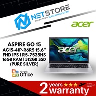 ACER ASPIRE GO 15 AG15-41P-R6R5 15.6” FHD IPS | R5-7535HS | 16GB RAM | 512GB SSD (PURE SILVER) - NX.