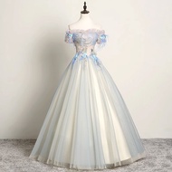 EAGLELY Colorful Fairy Performance Vocal Art Exam Evening Dresses Floor Length Formal Sequins Glitte