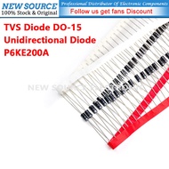 [1-20pcs] P6KE200A DO-15 TVS Diode 600W Unidirectional Diode New Source