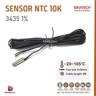 NTC Sensor Probe Temperature Thermistor 3435 1% 3 Mtr cap 4*30mm Black -20 to 105 °C C C C