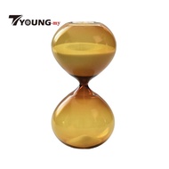 [Available] Amber-Tinted Glass Decor  Decorative Sand Clock Time Management Translucent
