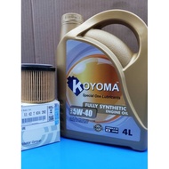 BMW E89 528i 2.0L OIL FILTER 11427634292+ KOYOMA 5W40 FULLY SYNTHETIC ENGINE OIL